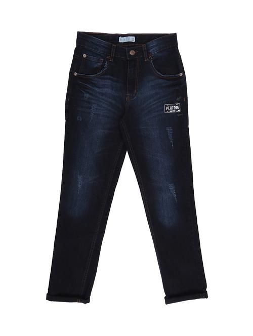 dark blue denim distressed jean - 16949952 - Very Small Image - 1