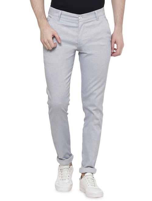 grey striped chinos - 16950826 - Very Small Image - 1