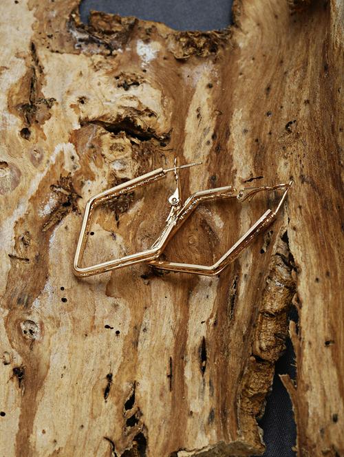 gold metal drop earring - 16952581 - Very Small Image - 1