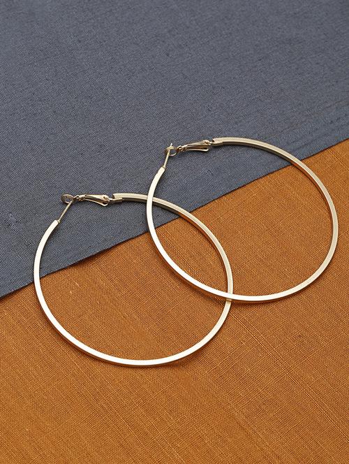gold metal hoop earring - 16952622 - Very Small Image - 1
