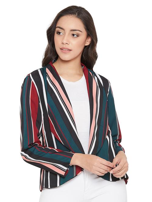 lapel neck striped blazer - 16952641 - Very Small Image - 1