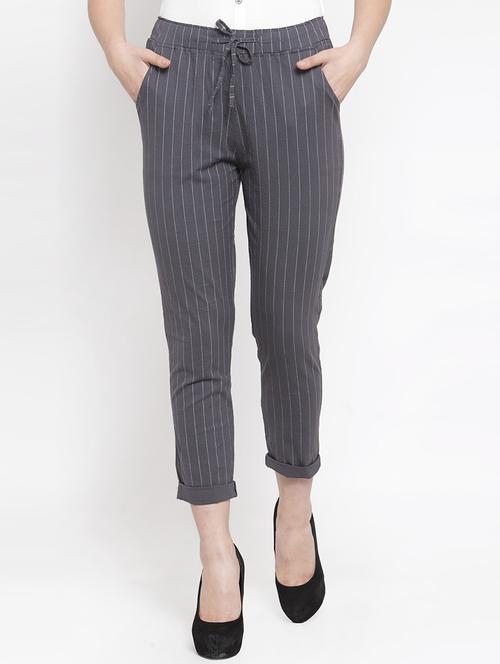 drawstring waist striped chino trouser - 16952726 - Very Small Image - 1