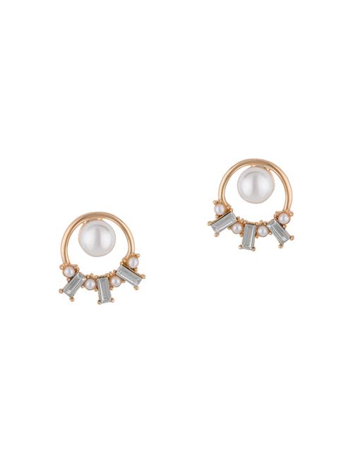 gold metal studs earring - 16952838 - Very Small Image - 1
