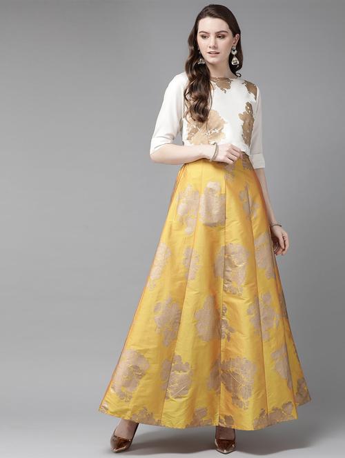 foil print panelled lehenga - 16953121 - Very Small Image - 1