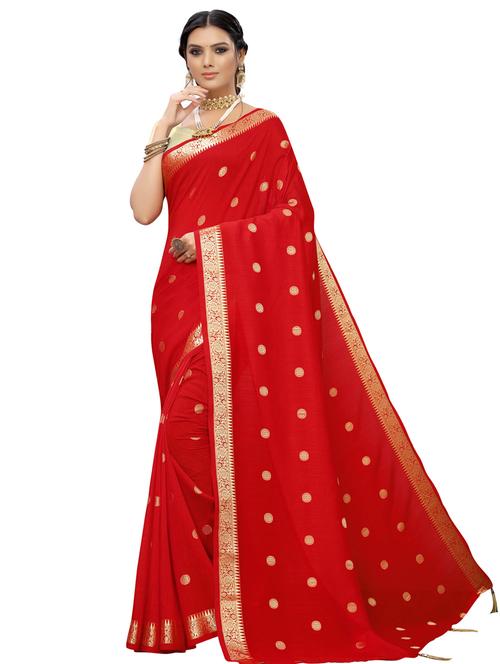 self design banarasi saree with blouse - 16953211 - Very Small Image - 1