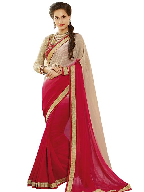 ombre embroidered saree with blouse - 16953701 - Very Small Image - 1