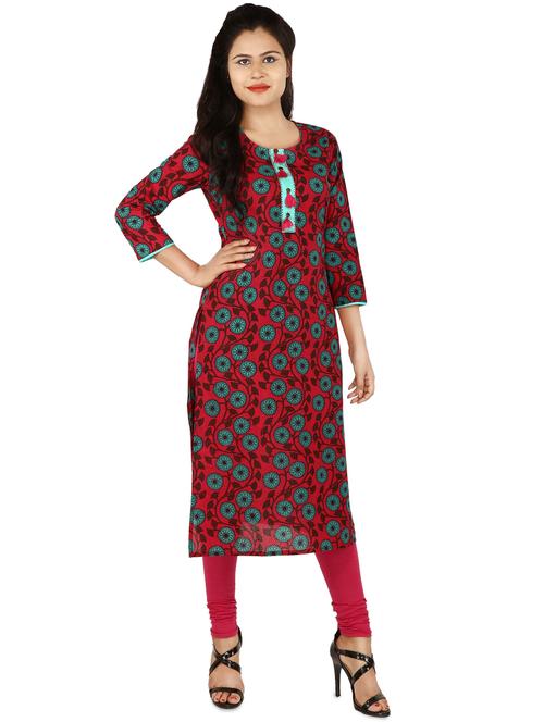 floral straight kurta - 16953891 - Very Small Image - 1