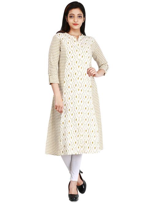 ikat a-line kurta - 16953899 - Very Small Image - 1