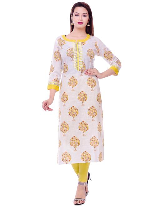 floral print straight kurta - 16953902 - Very Small Image - 1