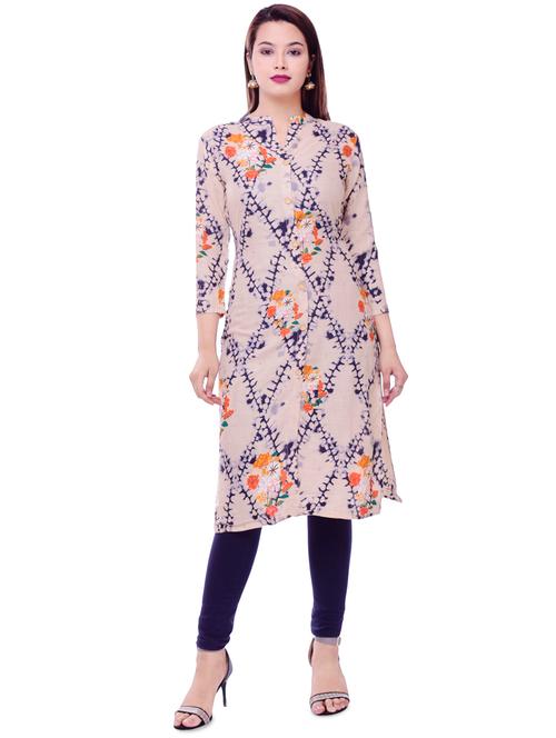 floral straight kurta - 16953934 - Very Small Image - 1