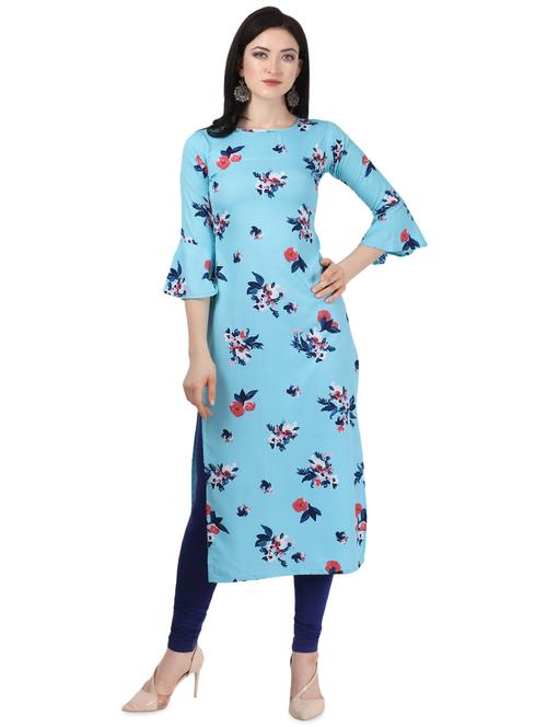 floral straight kurta - 16954022 - Very Small Image - 1