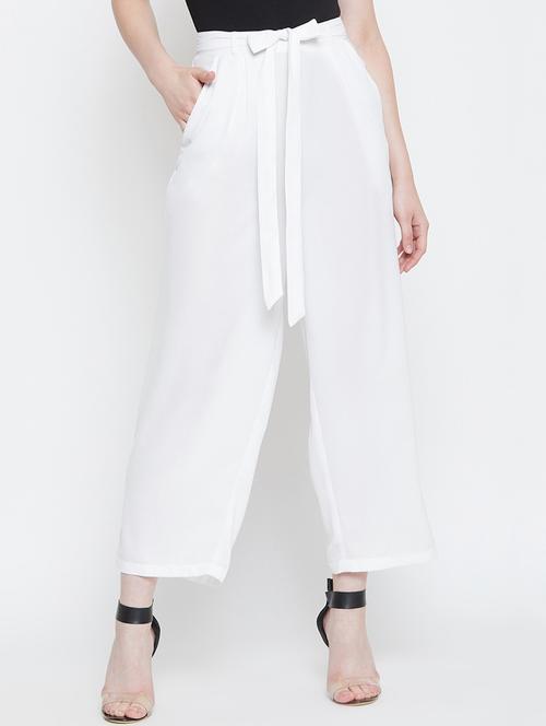 tie up waist pleated trouser - 16954040 - Very Small Image - 1