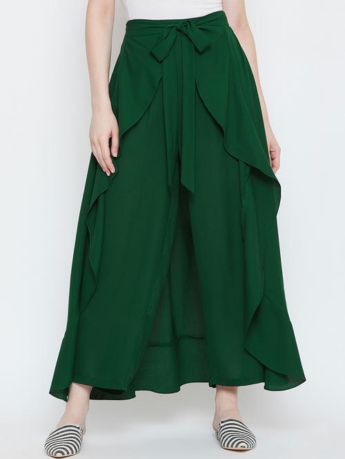 tie up waist ruffle palazzo - 16954051 - Very Small Image - 1