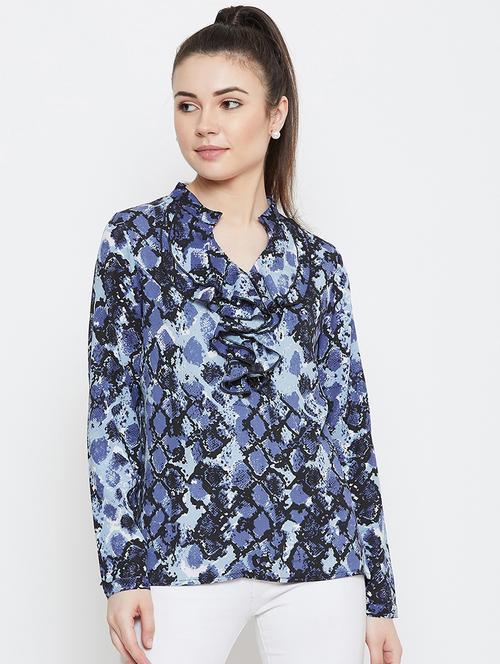 ruffle detail snake print top - 16954069 - Very Small Image - 1