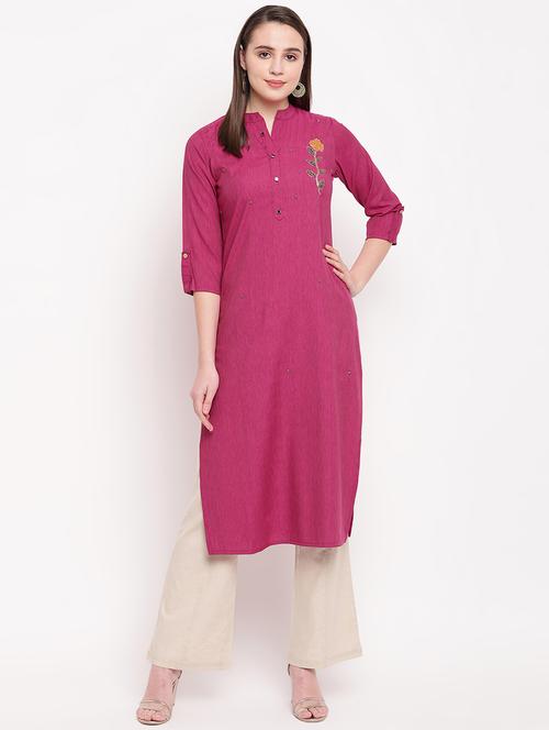 embellished straight kurta - 16954708 - Very Small Image - 1