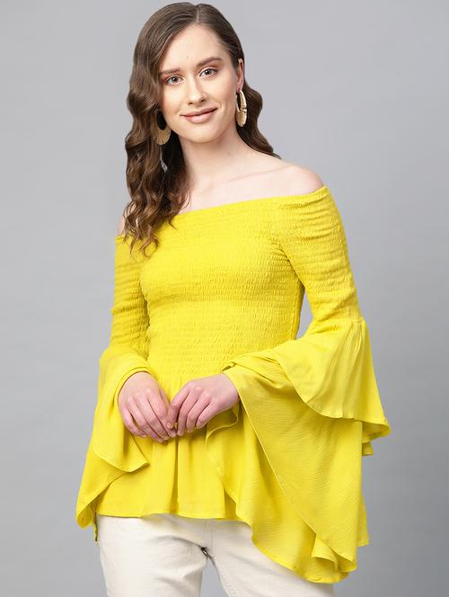 off shoulder bell sleeves top - 16955096 - Very Small Image - 1