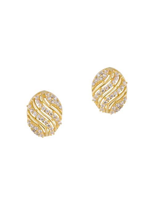 gold brass studs earring - 16955361 - Very Small Image - 1