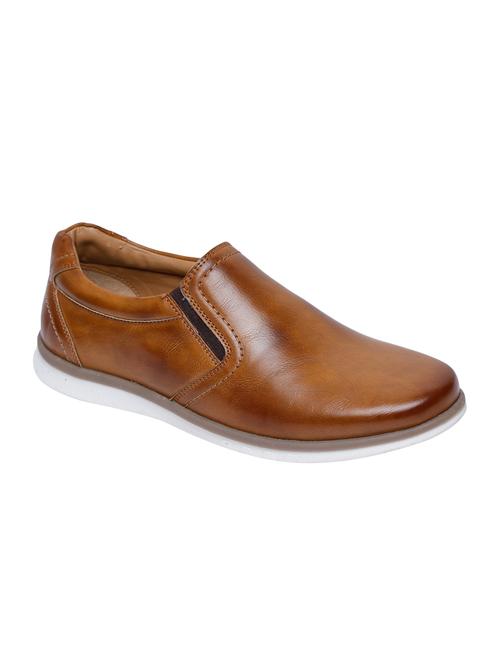 tan slip on casual shoes - 16956478 - Very Small Image - 1