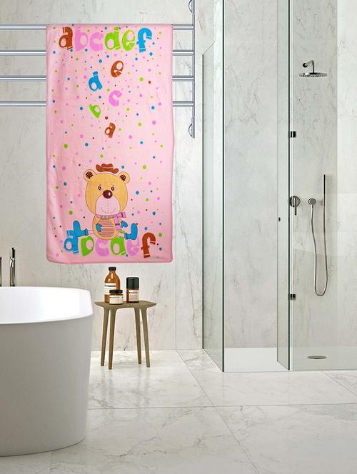 pink cotton bath towel - 16957427 - Very Small Image - 1
