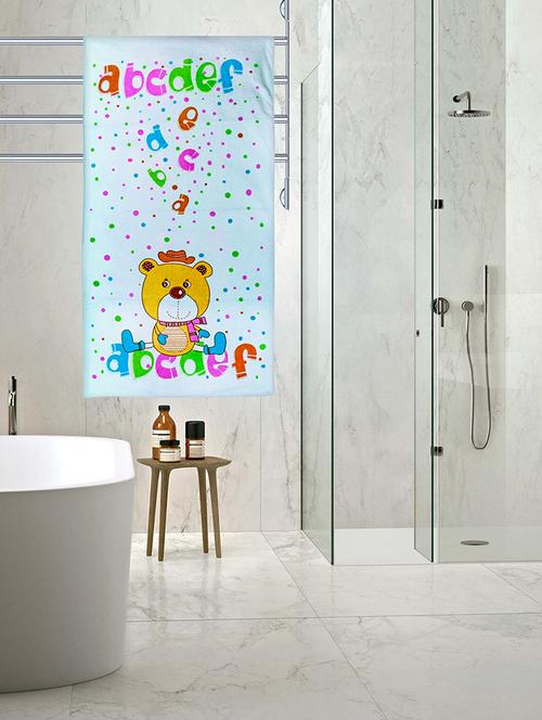 blue cotton bath towel - 16957433 - Very Small Image - 1