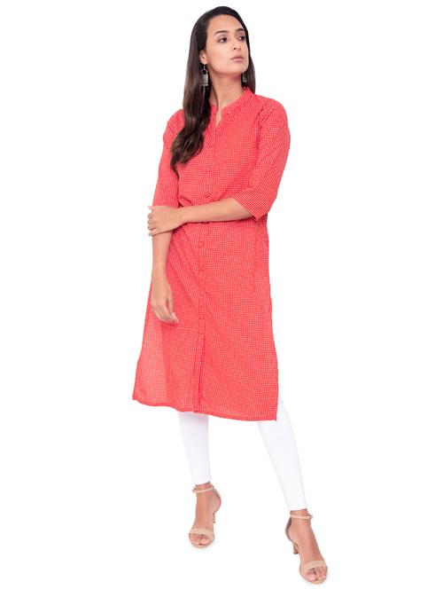 polka dots straight kurta - 16957780 - Very Small Image - 1
