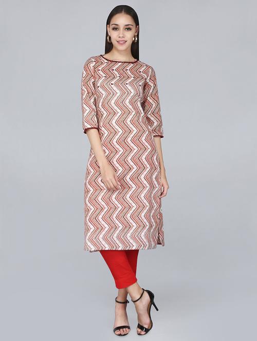 chevron print kurta pant set - 16958111 - Very Small Image - 1