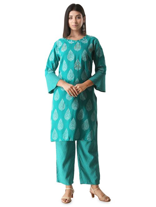 printed kurta pant set - 16958290 - Very Small Image - 1