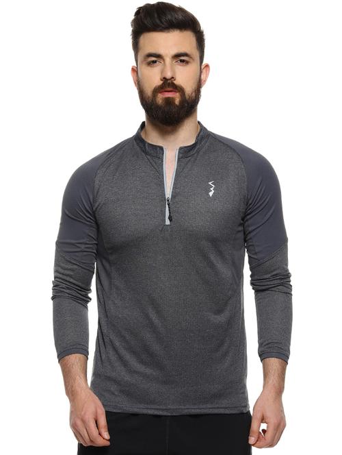 grey solid raglan t-shirt - 16958327 - Very Small Image - 1