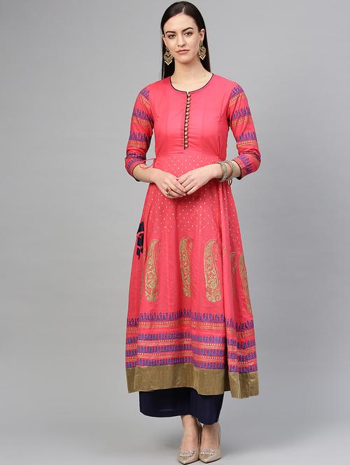 block print kurta palazzo set - 16959596 - Very Small Image - 1