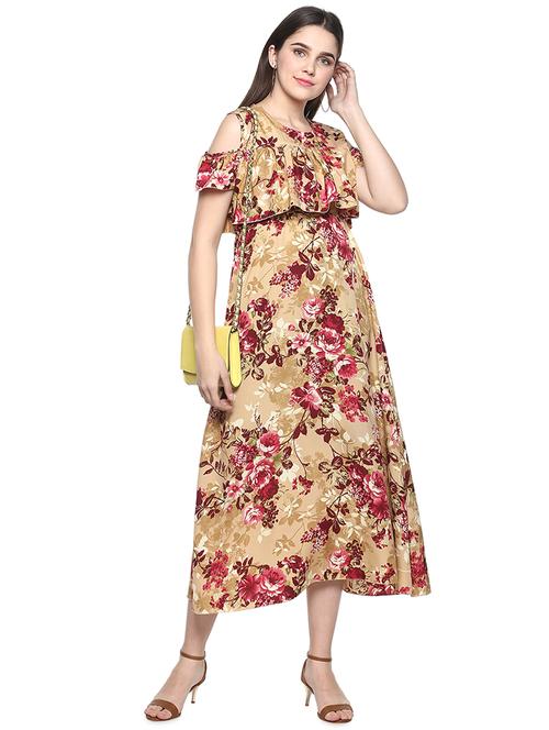floral a-line ethnic dress - 16959740 - Very Small Image - 1