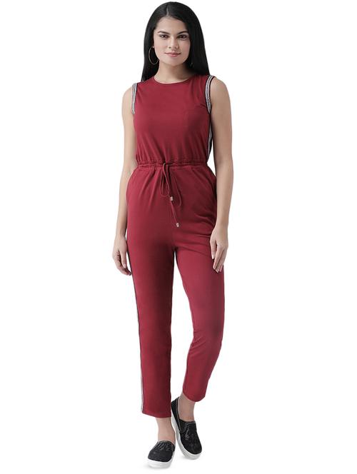 drawstring waist full leg jumpsuit - 16960442 - Very Small Image - 1