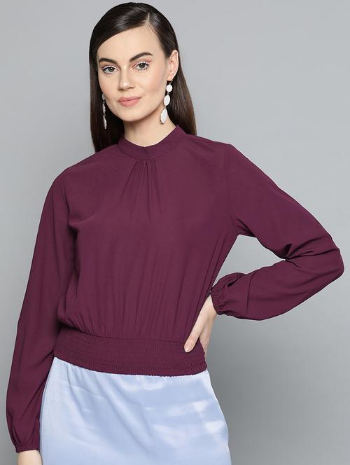 women's straight mock neck top - 16962220 - Very Small Image - 1