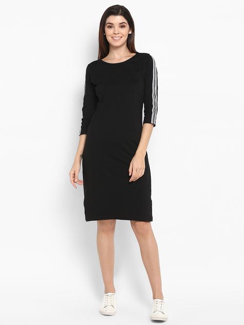 side tape sleeved bodycon dress - 16962644 - Very Small Image - 1