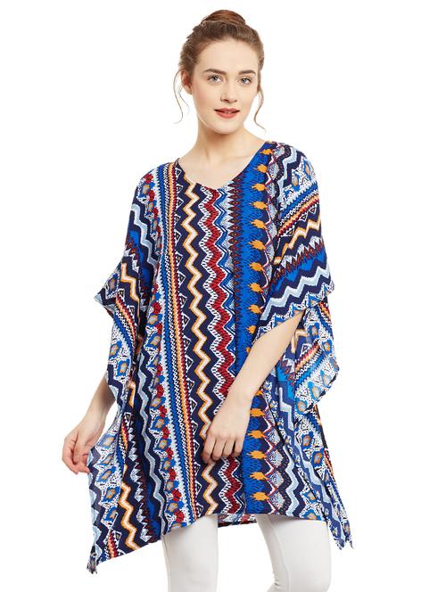 v-neck printed kaftan - 16962667 - Very Small Image - 1