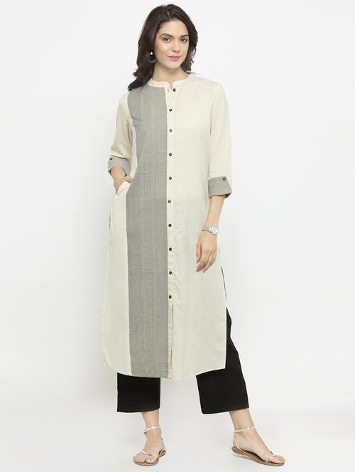 color block kurta pant set - 16962968 - Very Small Image - 1