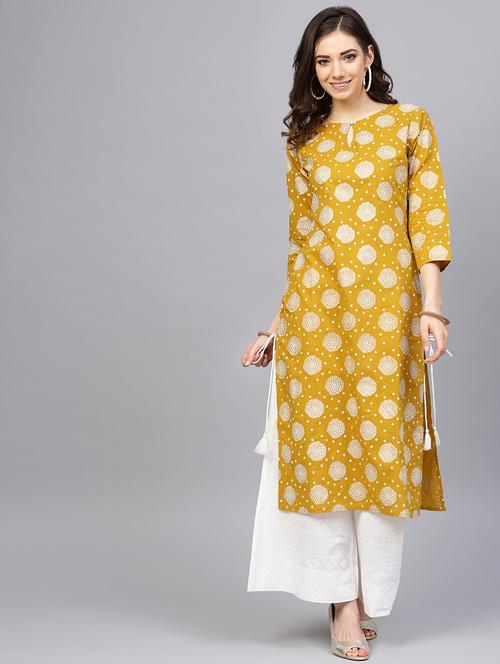 floral kurta palazzo set - 16963001 - Very Small Image - 1