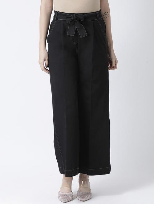 tie up waist wide leg trouser - 16964216 - Very Small Image - 1