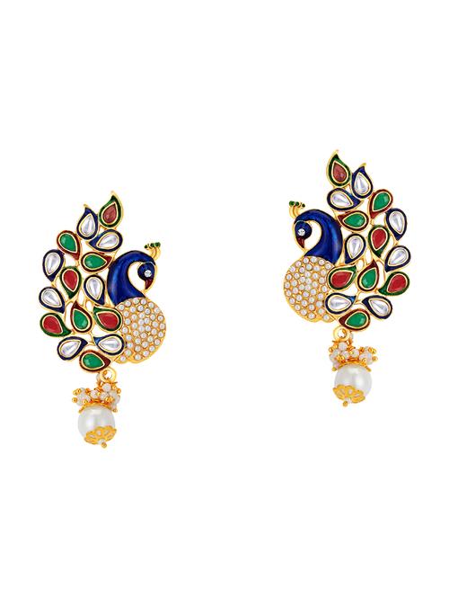 multi colored brass other earring - 16964285 - Very Small Image - 1
