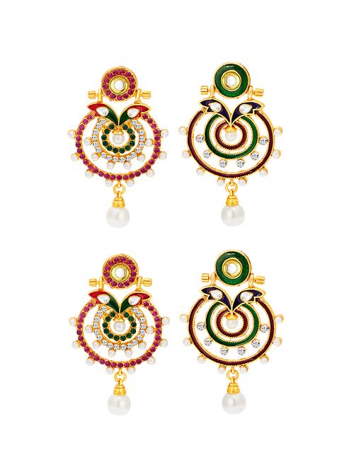 multi colored brass earcuff earring - 16964312 - Very Small Image - 1