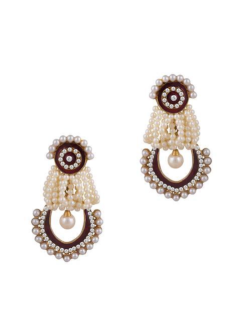 red brass chandellier earring - 16964319 - Very Small Image - 1