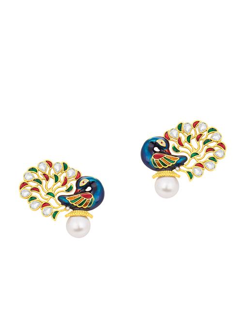 multi colored brass drop earring - 16964363 - Very Small Image - 1