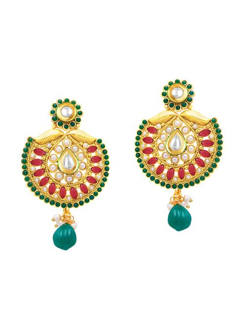 multi colored brass chandellier earring - 16964412 - Very Small Image - 1
