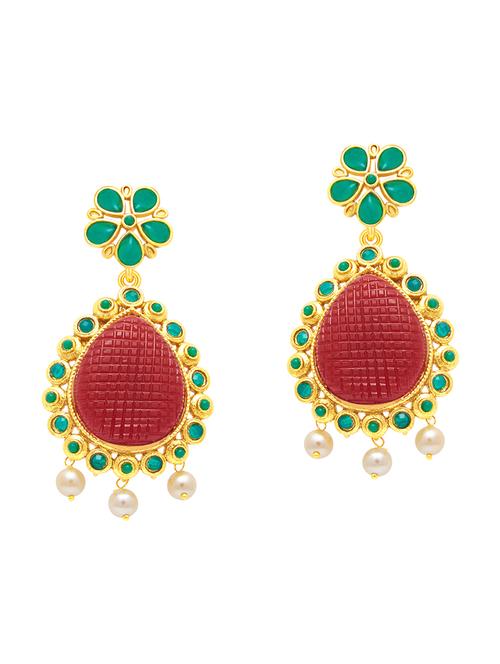 multi colored brass chandellier earring - 16964418 - Very Small Image - 1