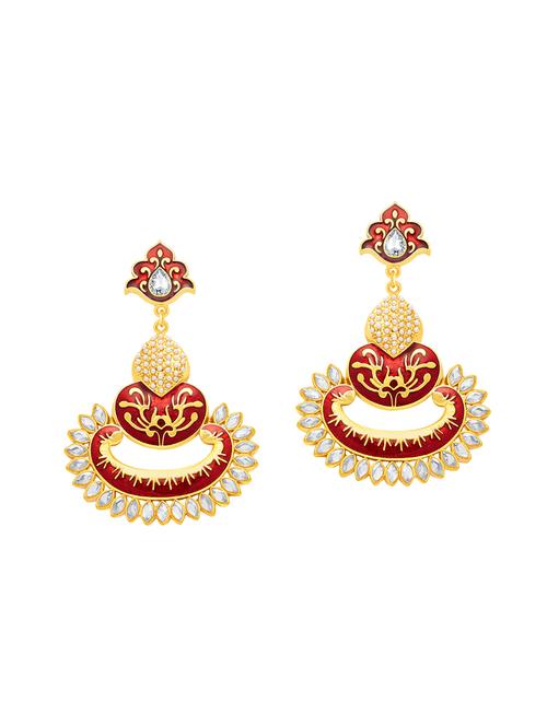 red brass chandellier earring - 16964420 - Very Small Image - 1