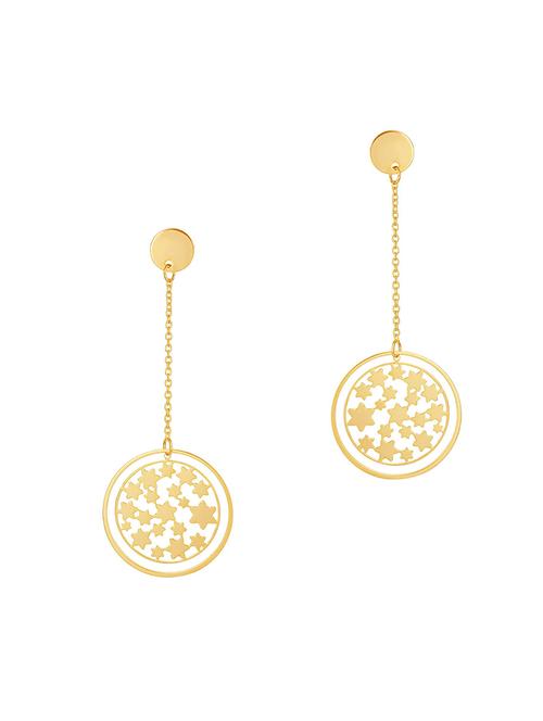 gold brass chandellier earring - 16964466 - Very Small Image - 1