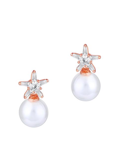 pink brass drop earring - 16964478 - Very Small Image - 1