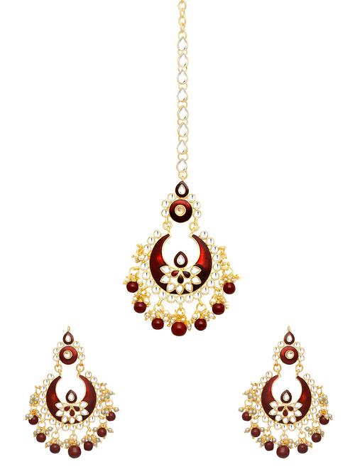 red brass chandballi earring - 16964504 - Very Small Image - 1