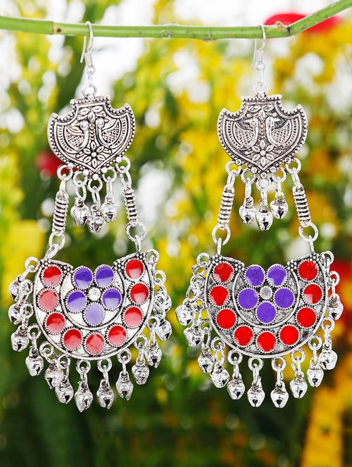 red brass chandballi earring - 16964516 - Very Small Image - 1