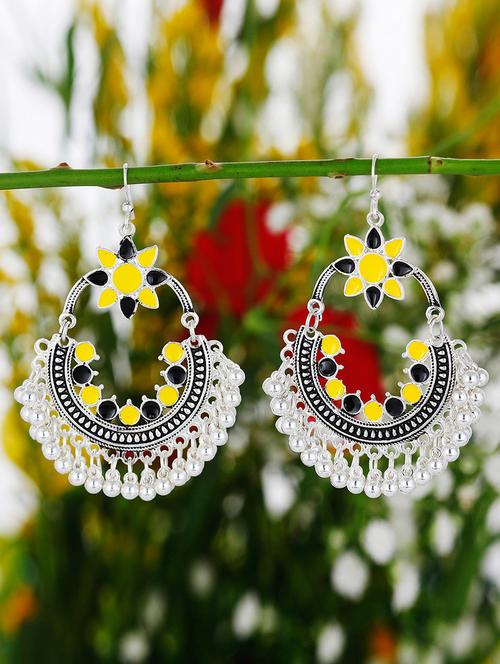 yellow brass chandballi earring - 16964522 - Very Small Image - 1