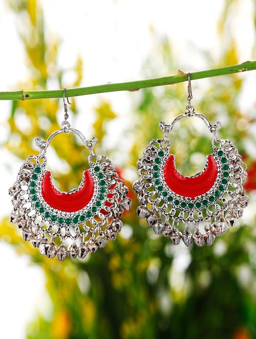 red brass chandballi earring - 16964526 - Very Small Image - 1